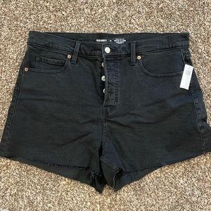 Old Navy Higher High-Rise Sky-Hi A-Line Short NWT Size 14 Black